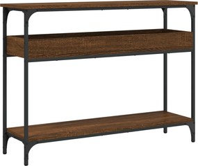 vidaXL barna tölgyszínű szerelt fa tálalóasztal polccal 100x29x75 cm