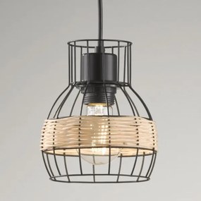 Fischer & Honsel 60798 - Csillár zsinóron STRAW 3xE27/40W/230V