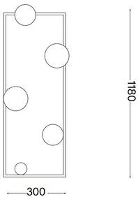 Ideal Lux - LED Állólámpa ANGOLO 5xG9/3W/230V réz