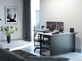 Sarok PC asztal Vintid (fehér + fekete). 1054976