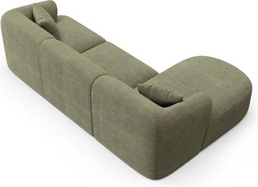 Zöld kordbársony sarokkanapé (bal oldali-heverő résszel) Campi – Cosmopolitan Design