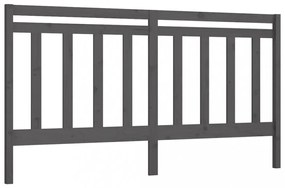 szürke tömör fenyőfa ágyfejtámla 186 x 4 x 100 cm