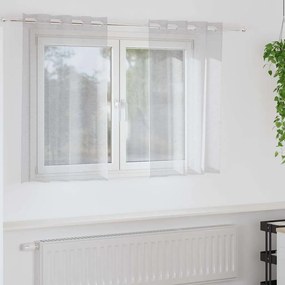 Függönyök függönyökkel 2 pcs Világosszürke 140x140cm Poliészter