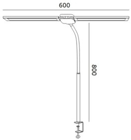 USB TENUIX DUO dimmelhető LED asztali lámpa LED/14W/5V 3000-6000K fekete