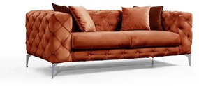 Narancssárga bársony kanapé 197 cm Como – Artie