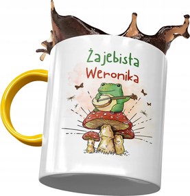 Sárga Bögre Veronika Nővérek Feleségek Ajándék Nyomtatott Fotóval