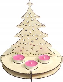 Karácsonyi Gyertyatartó Dekoráció 6 Tealight EQ99