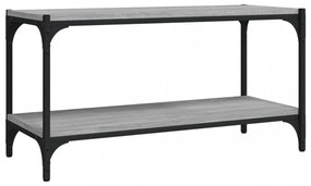 szürke sonoma színű szerelt fa és acél TV-szekrény 80x33x41 cm