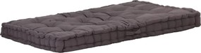 vidaXL antracitszürke pamut raklappadló-párna 120 x 80 x 10 cm