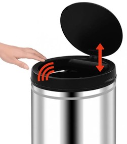 automata érzékelős rozsdamentes acél szemeteskuka 60 L