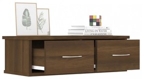 barna tölgy színű szerelt fa faliszekrény 60 x 26 x 18,5 cm