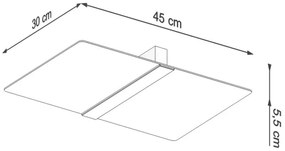 Sollux SL.1007 - Mennyezeti lámpa AZALIA 2xG9/40W/230V
