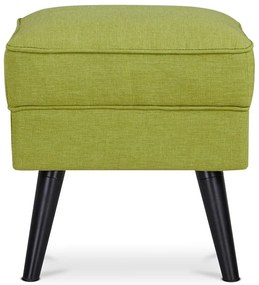 Lábtartó Zsámoly, zöld szövet kárpittal, bükkfa lábakkal