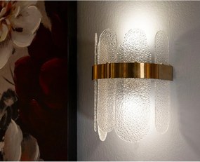 Aranyszínű üveg fali lámpa Gris – Mauro Ferretti