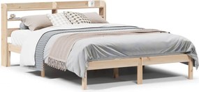 vidaXL tömör fenyőfa ágy matrac nélkül 120 x 190 cm