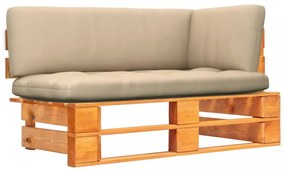 mézbarna impregnált fenyőfa kerti raklap sarokkanapé