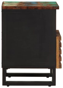 2 db tömör újrahasznosított fa éjjeliszekrény 40 x 34 x 46 cm