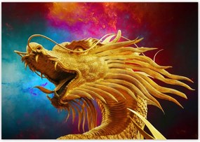 Poszterek 100x70 Arany kínai sárkány