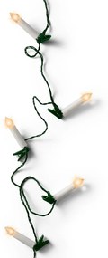Candle Lights Égősor, Lumineo, 725 cm, zöld/fehér