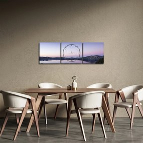 A tó képe (órával) (90x30 cm)