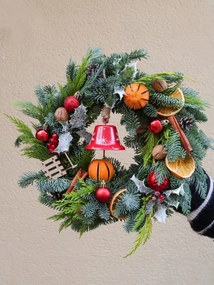 Karácsonyi Koszorú Nemes Jelenfából, 60 cm-es koszorú, Karácsony