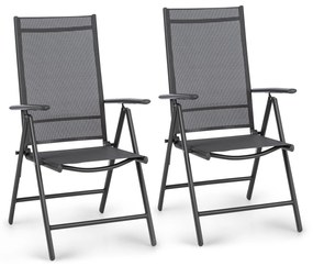 London Lite, 2 db összecsukható szék, 56,5 x 107 x 68 cm, ComfortMesh, alumínium