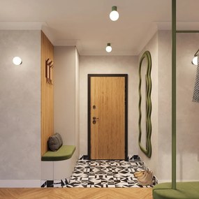 Zöld mennyezeti lámpa üveg búrával ø 12 cm Orbital – Sollux