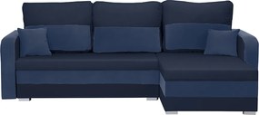 KOROS Kinyitható sarokkanapé Granatowy-granatowy