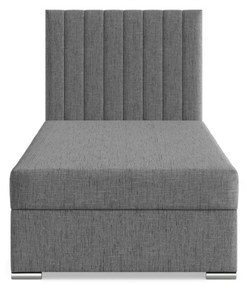 Agen egyszemélyes ágy, szövet, ágyneműtartóval, szürke