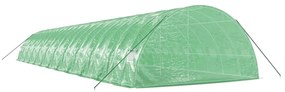 zöld acélvázas melegház 132 m² 22 x 6 x 2,85 m