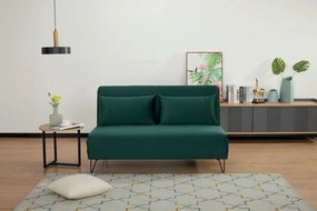 Zöld kinyitható kanapé ZENIA VELVET