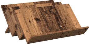 vidaXL Magazin állvány polcokkal Öreg fa 65 x 53 x 28,5 cm Faanyag