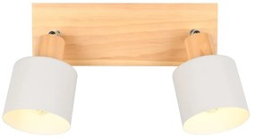 Fehér-natúr színű spotlámpa ø 9 cm Shanti – Trio