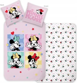 Disney Minnie Love &amp; Laughter ágyneműhuzat 140×200cm, 70×90 cm
