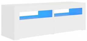 fehér TV-szekrény LED-lámpákkal 120 x 35 x 40 cm