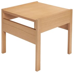 Tárolóasztal tölgyfa dekoros asztallappal 50x50 cm Forma – Hübsch