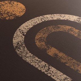 Kép - Narancssárga ívek N⁰1 (órával) (90x30 cm)