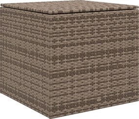 Outsunny Műrattan Kültéri Tárolódoboz 75x75x70 cm Hidraulikus Roddal és Acél Vázszerkezettel, Teherbírás: 50 kg, Khaki | Aosom