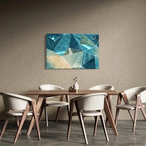 Kép - Türkiz absztrakció (90x60 cm)