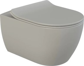 CeraStyle CITY fali WC - MATT SZÜRKE - rimless - perem nélküli - rejtett rögzítésű - 53 cm