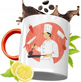 Narancssárga Bögre Szakácsnak Tökéletes Ajándék fényképes nyomtatással