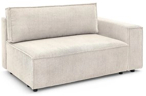 Krémszínű kordbársony kanapé modul (jobb oldali) Nihad modular – Bobochic Paris