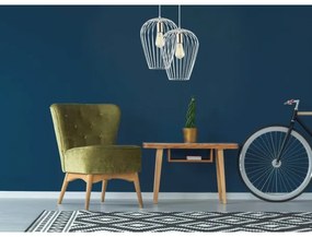 Klausen 111014 - Csillár zsinóron BLANCHE 1xE27/11W/230V fehér