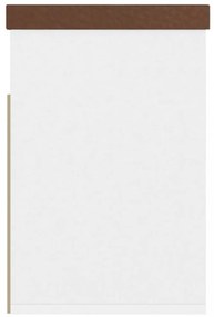 fehér-sonoma szerelt fa cipőtároló pad párnával 80 x 30 x 47 cm