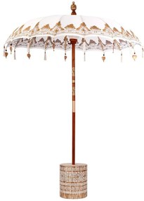 Balinéz Napernyő Krém 180-190 cm Pamut, tömör fa