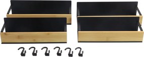Polcok, 4 db, barna/fekete, ZOBER TYP 1