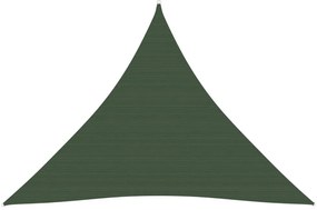 sötétzöld HDPE napvitorla 160 g/m² 4 x 4 x 4 m