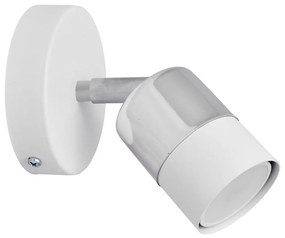 Helam LED Fali spotlámpa TUBSSON 1xGU10/4,8W/230V fehér/fényes króm R-KM 1166/1 WT+CH