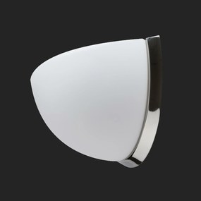 Osmont 44615 Nela DL3 fali üveg lámpa polírozott rozsdamentes acél fehér IP43