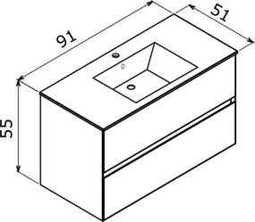 Nest mosdószekrény, 91 cm – TR785PNC1458